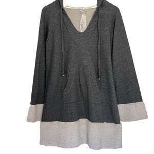 Mystree womens hoodie M fleece long warm cotton pockets